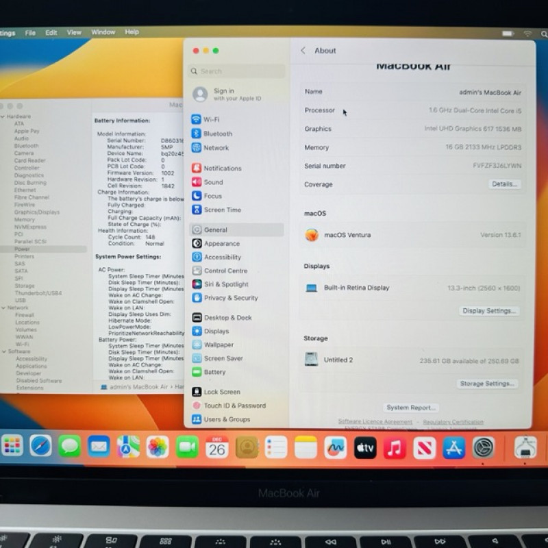 MacBook Air 2019 Space  i5 1.6ghz 16/256